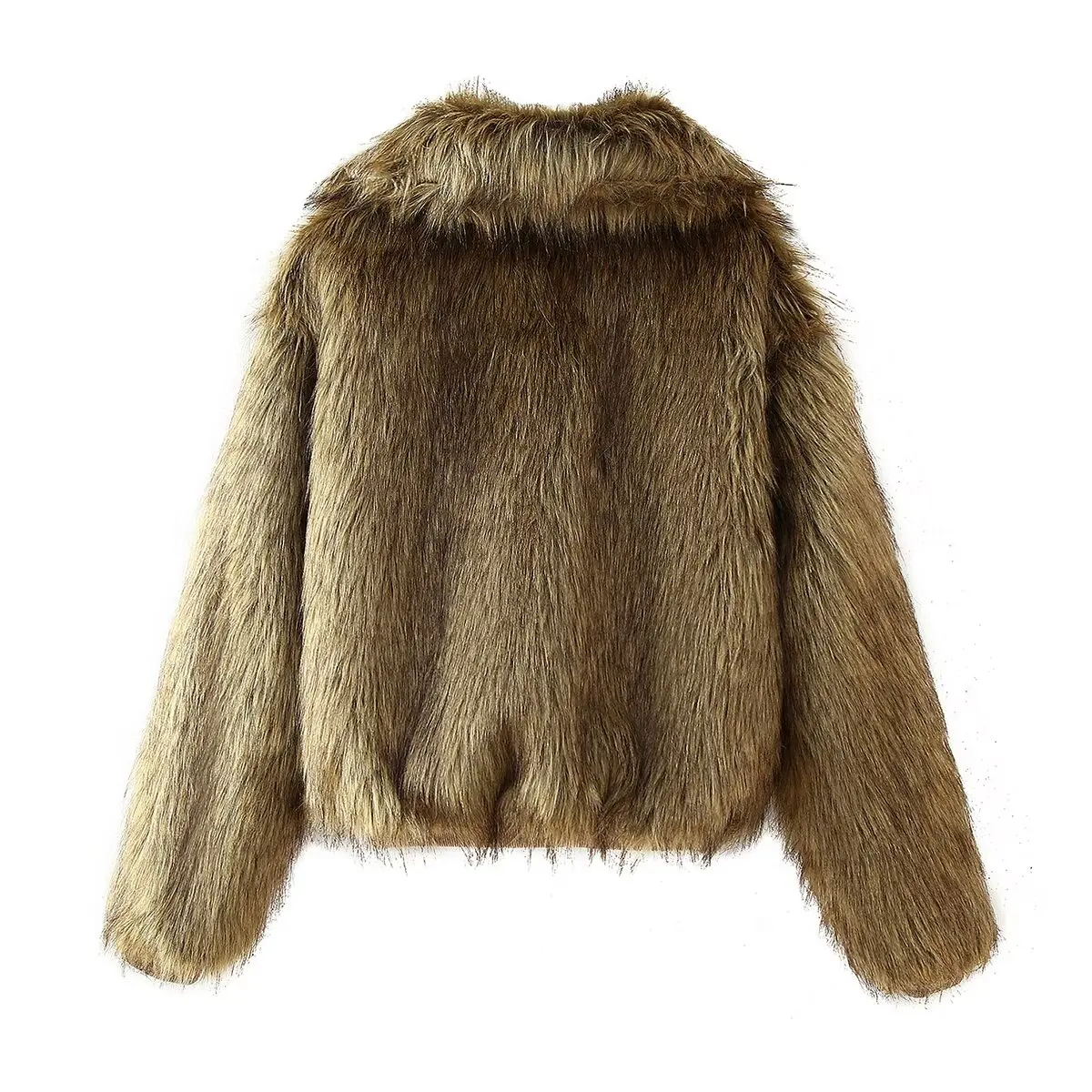 JNLEAOG Faionable Fur Artificial Effect Jaet Street Sle Capispalla da donna Collezione autunnale Design versatile Sli