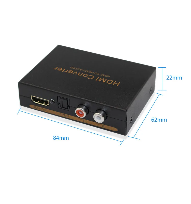 HDMI Audio Extractor 1080P HDMI to Optical Audio Adapter Splitter Converter supports 2CH Dolby Digital