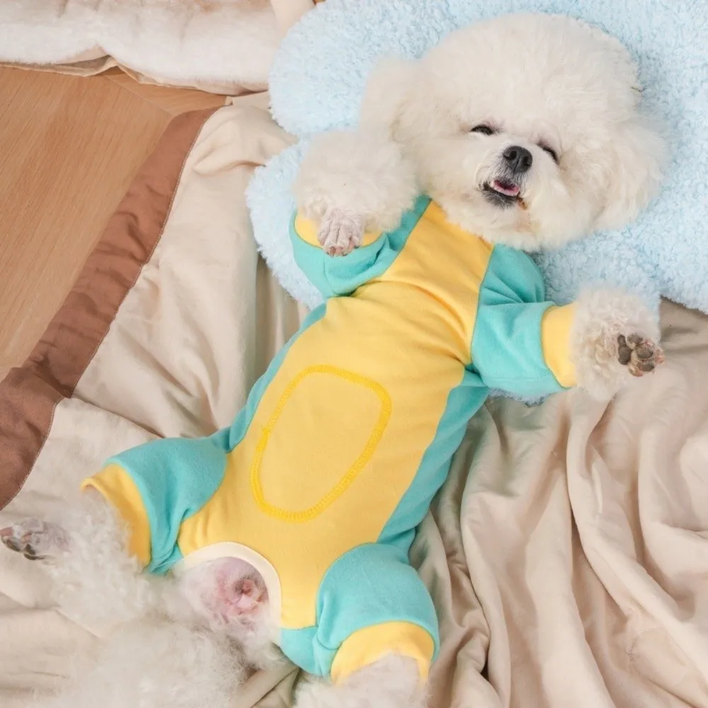 Elastic Dog Four-Legged Clothes Soft Long Sleeves Dog Recovery Suit Anti-licking Warm Pet Belly Cover Indoor Outfit