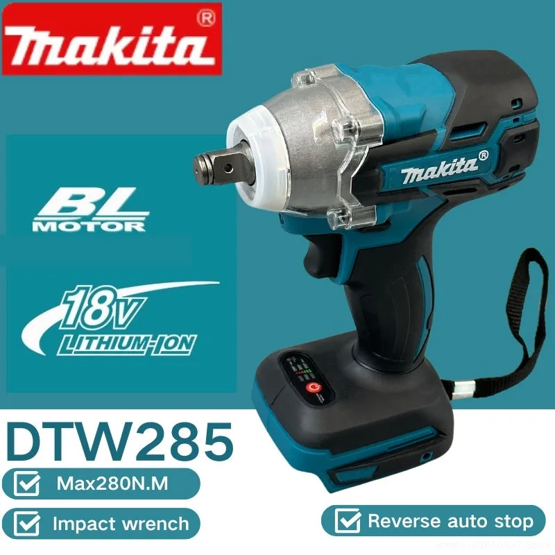 

Makita DTW285 Cordless Impact Wrench High Torque Brushless Electric Wrench Rechargeable 18V Auto Repair Power Tools