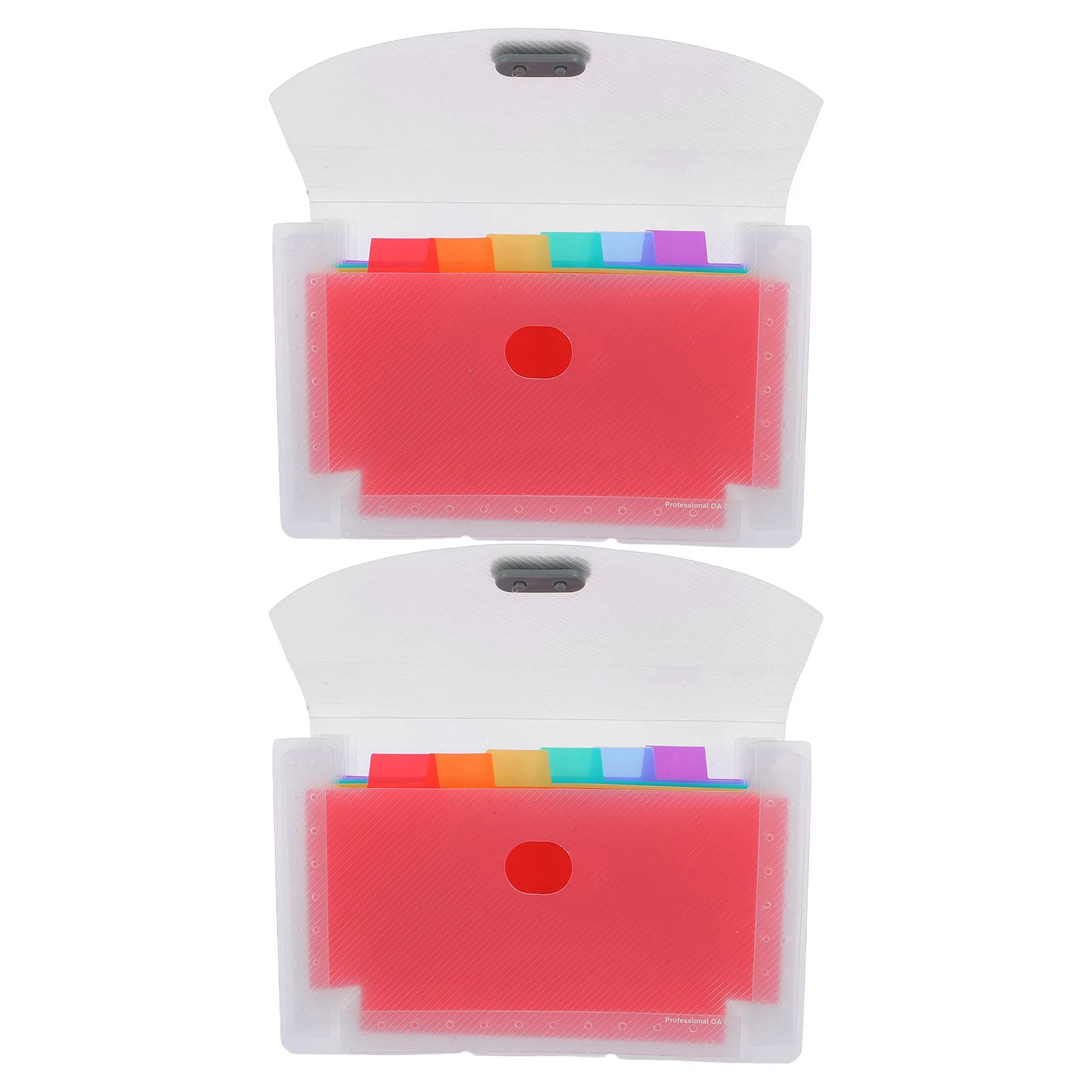 

2Pcs Waterproof Document Organizer File Bag 7-Pocket Plastic Accordion Expanding Folder Receipt Card Holder Portable File