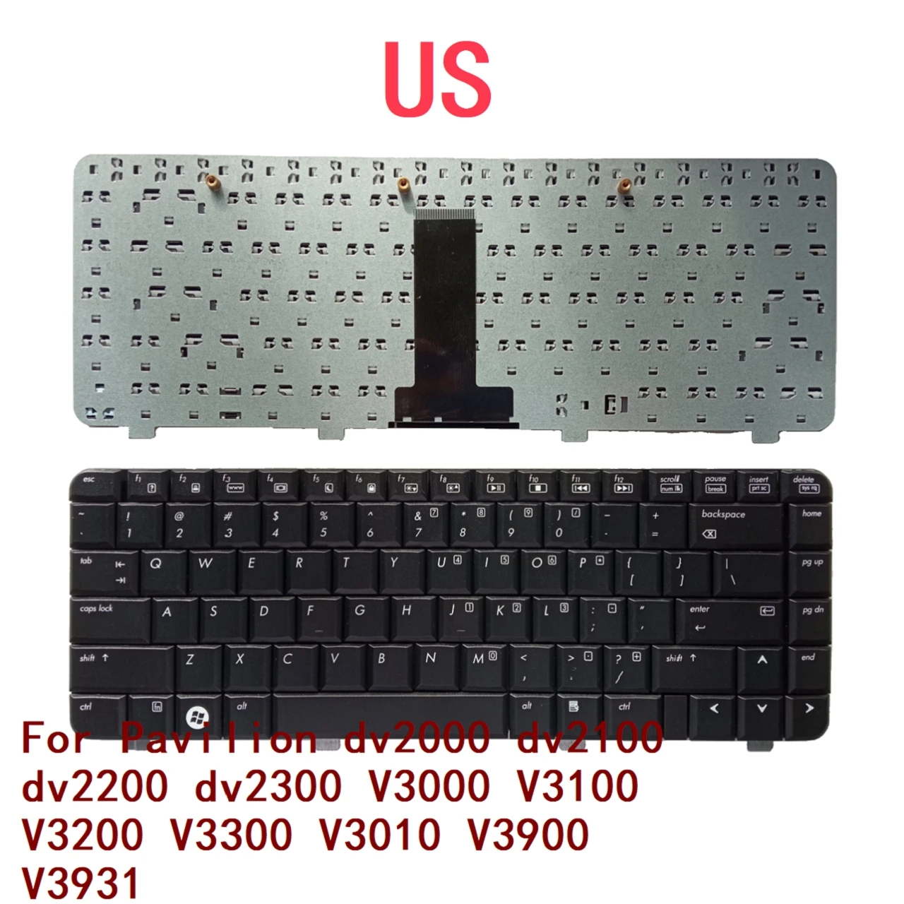 

Новая клавиатура для ноутбука HP Pavilion dv2000 dv2100 dv2200 dv2300 V3000 V3100 V3200 V3300 V3010 V3900 V3931