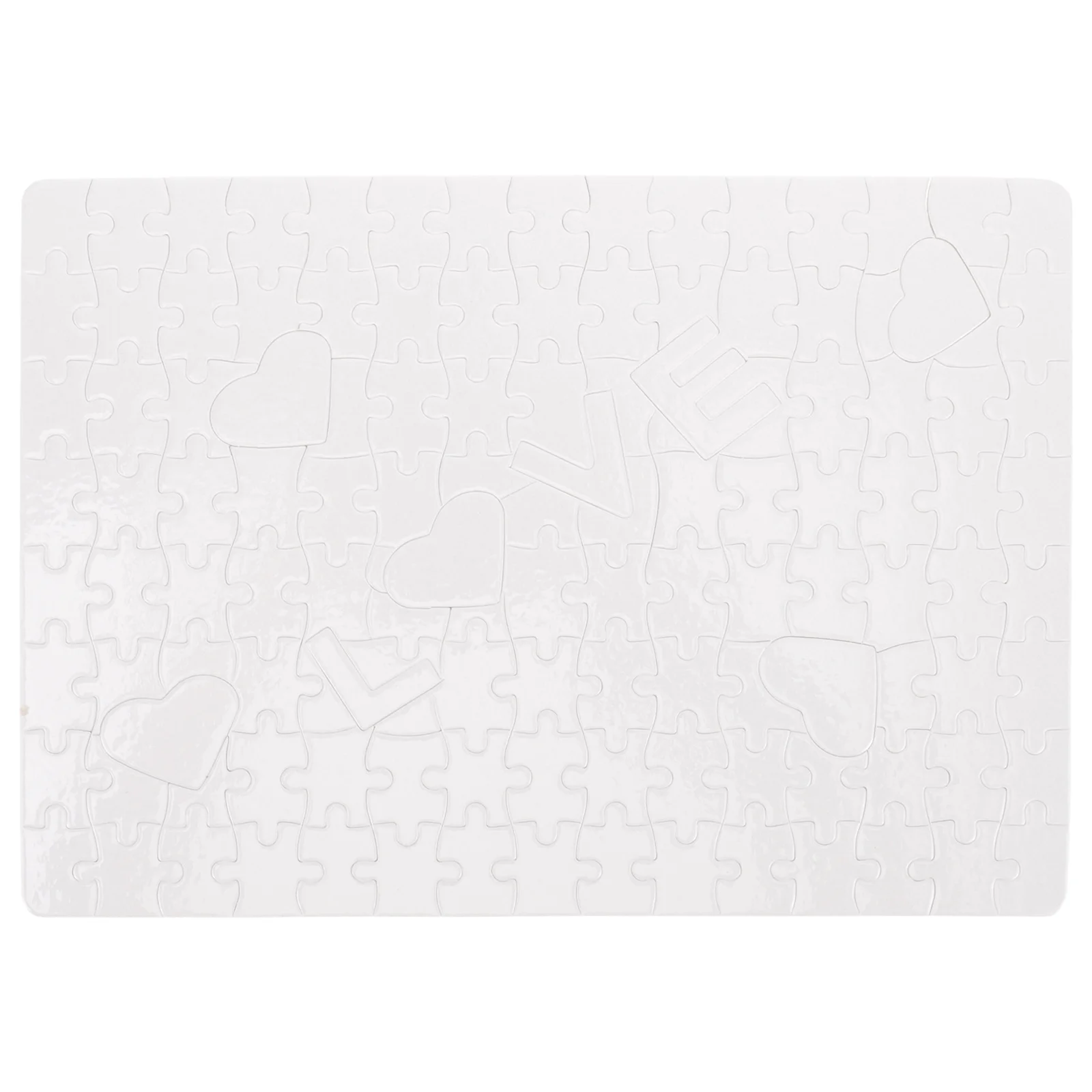1Set Sublimation Puzzle Blanks DIY Blank Puzzle for Heat Press Transfer Printing Craft Ideal Gift for Lovers Family Friends