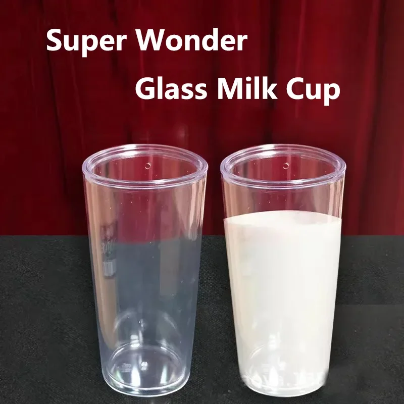 Super Wonder Glass Milk Cup Magic Tricks Close-up Illusions Gimmicks Mentalism Props Diminishing Milk Liquid Vanishes Magia Cup