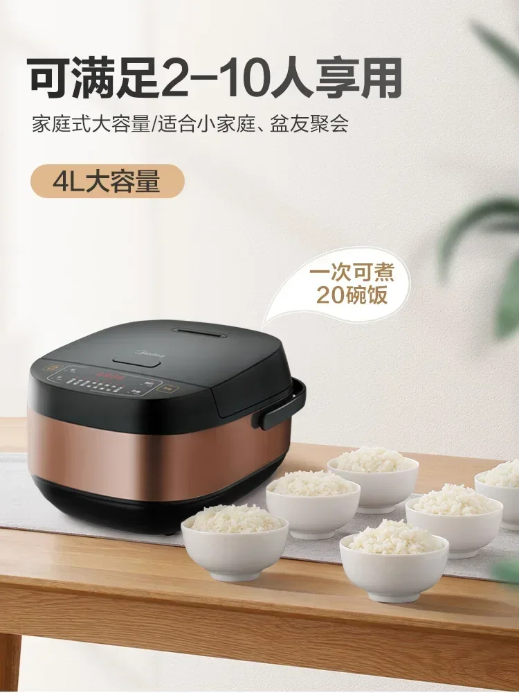 220V 4L Rice Cooker Household Multifunctional Smart Wood Fire Rice Cooker Electric Lunch Box