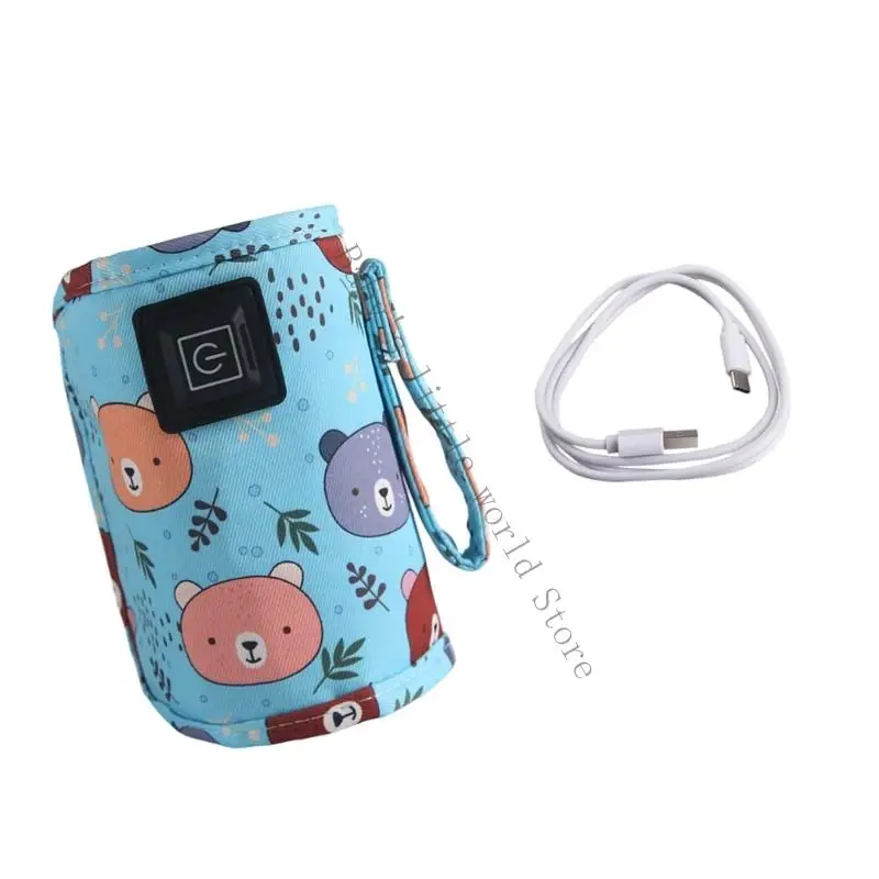 Bear Plan Baby Milk Bottle Toastier USB Rechargeable 3 Heat Grades Transportable Feeding Addition With Safe Fabric B2EB
