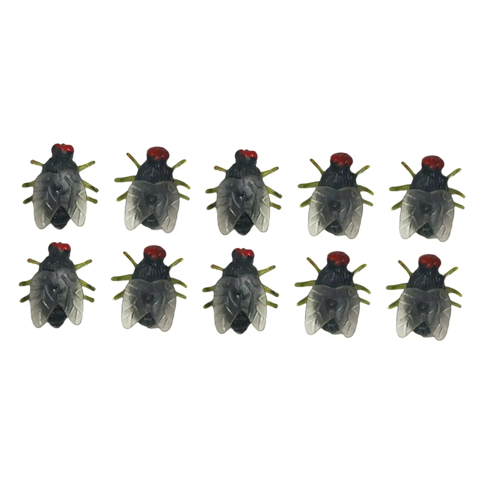 Durable PVC Flies Toys Realistic Shape Simulation Props for Halloween Party April Fools Jokes