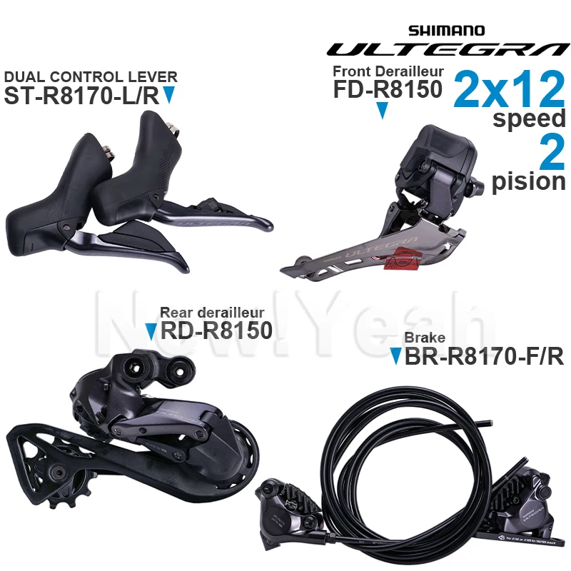 

SHIMANO ULTEGRA Groupset DUAL CONTROL LEVER ST-R8170 BR-R8170 FD-R8150 Rear derailleur RD-R8150 2x12-speed Original parts