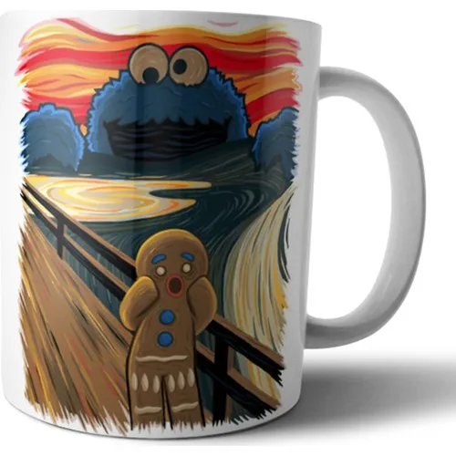 

Pixa Cookie Monster Mug Cup Model 2. Gift, Home, Office, Tea and Coffee Glass Beverage Cup, Glassware.