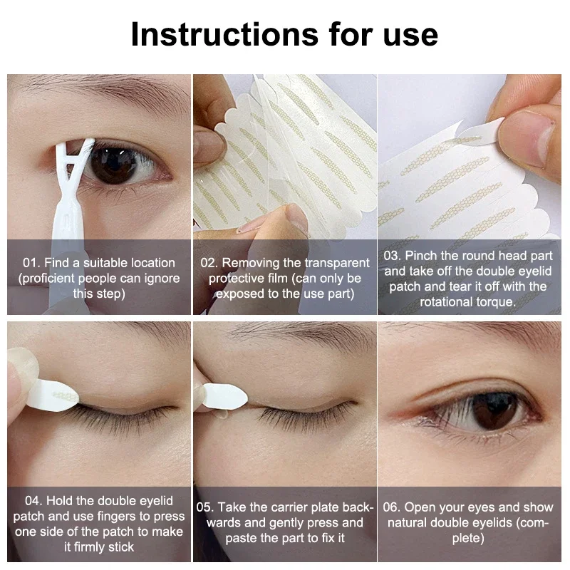 Autocollants pour paupières, bande Double paupière, avec poignée, naturel, Invisible et longue durée, outil de beauté pour grands yeux, 60/100/120