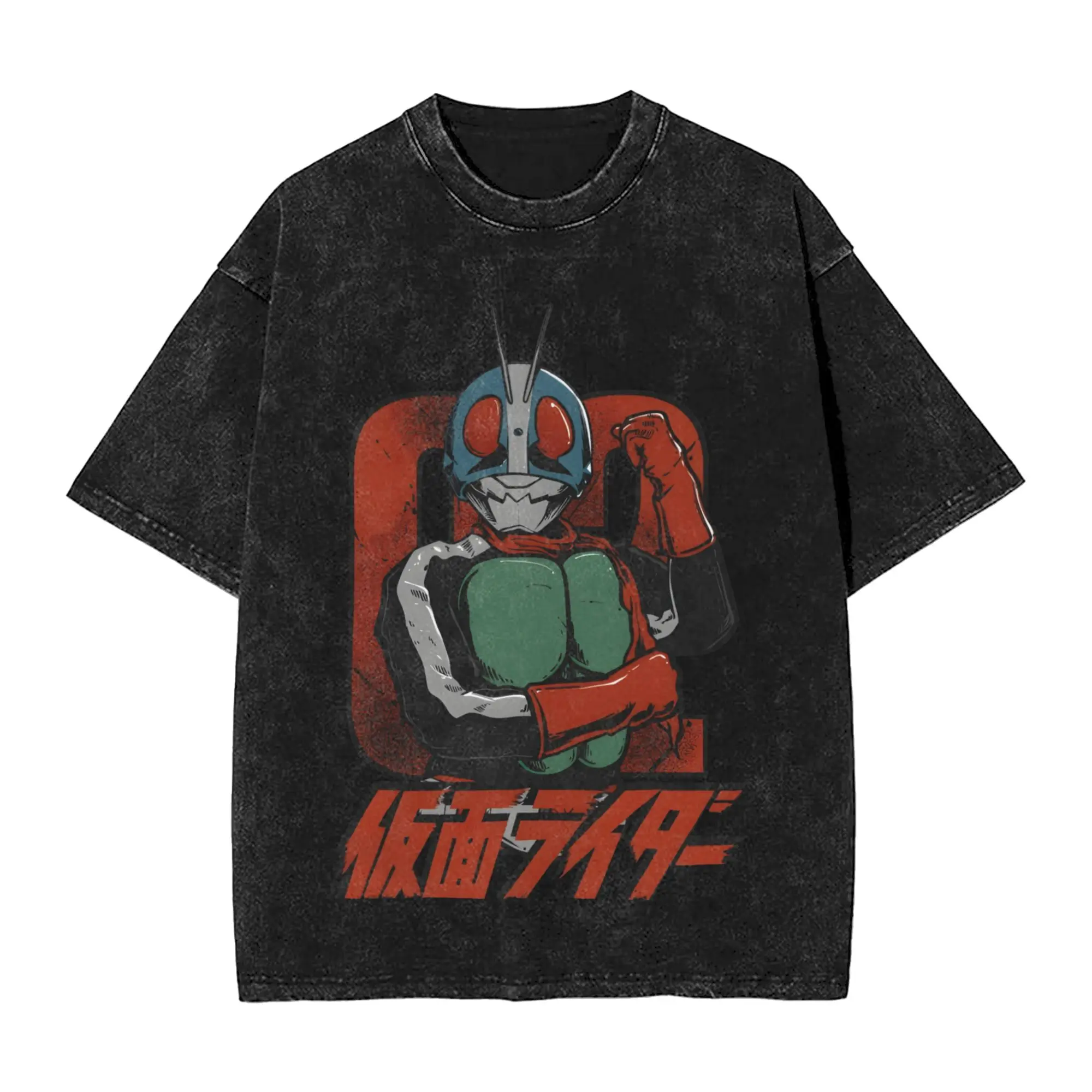 Men's T-Shirt Kamen Riders Washed T Shirts Popular  Summer Tees Y2K Basic Print Casual Tops Gift Idea