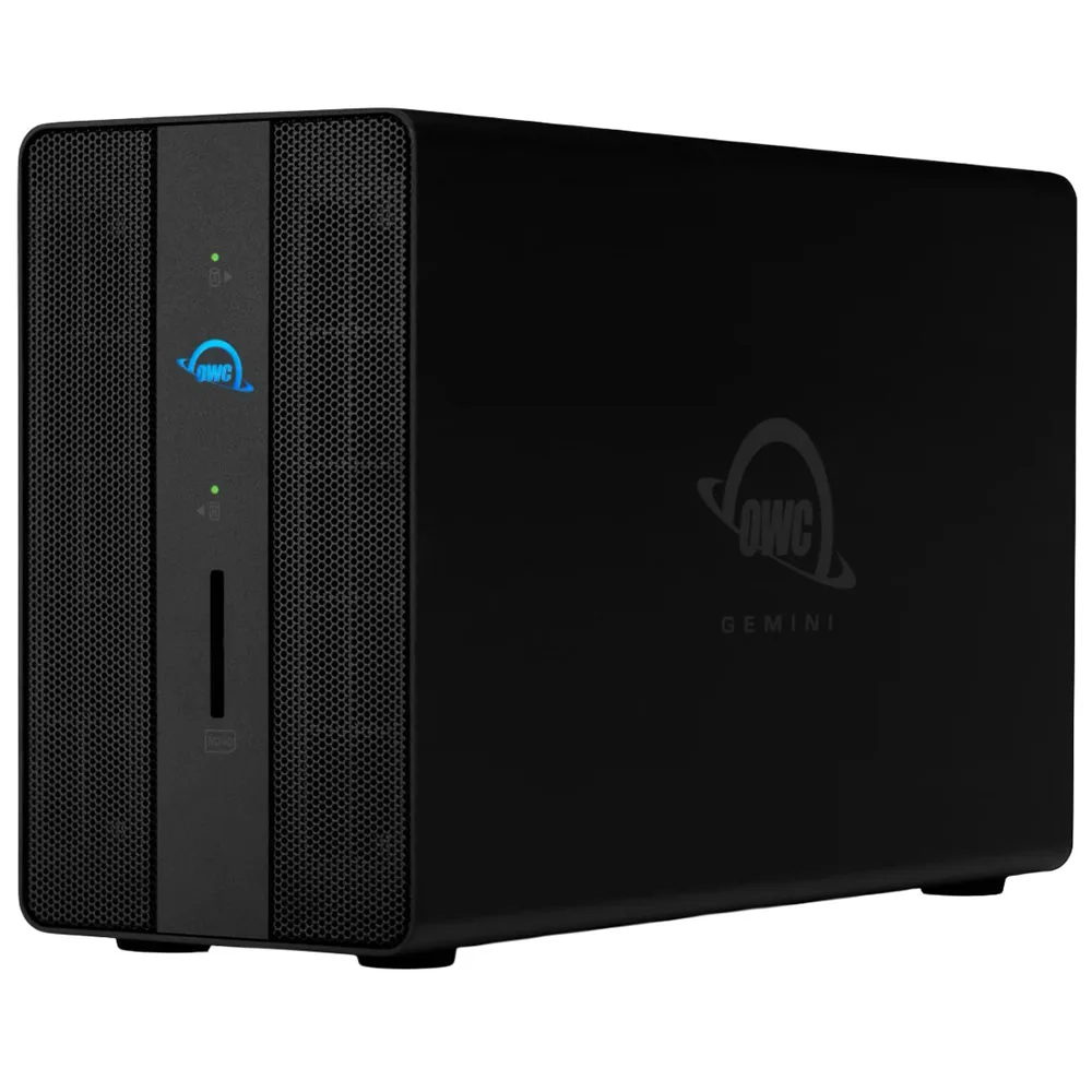 OWC Gemini 0TB Thunderbolt 40Gb/s Dock and Dual-Drive RAID Storage Enclosure, 2 x 2.5/3.5-inch SATA/NVMe U.2 Drive Bays