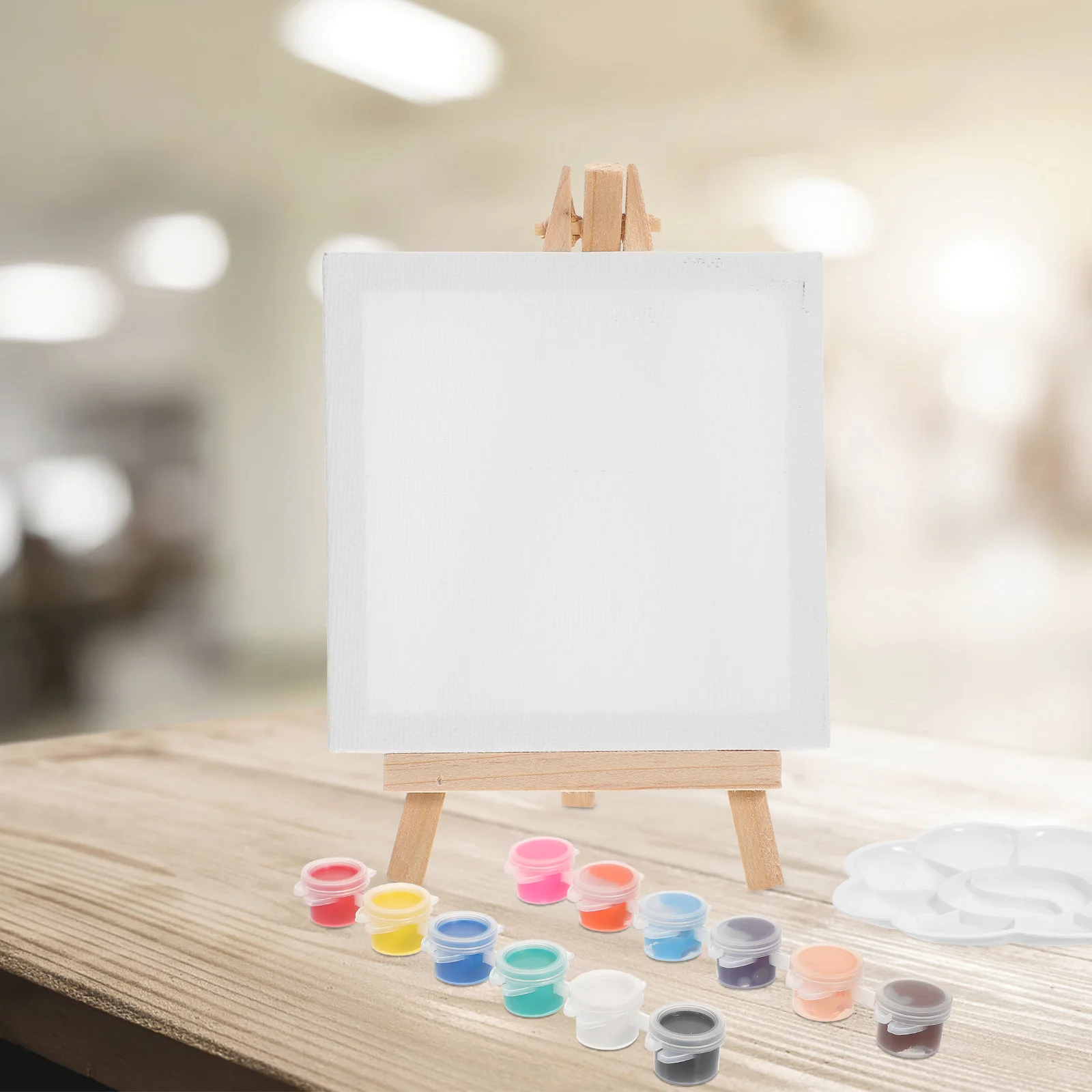 1 مجموعة 1 مجموعة طقم الطلاء الزيتي قماش مجموعة أدوات رسم للبالغين إطار فارغ الخشب حامل الحامل الإبداعية مربع النمذجة الإطار الفن