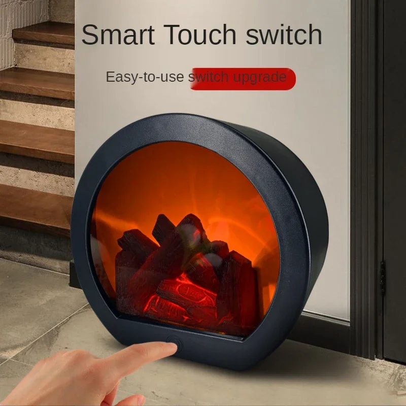 لهب الموقد الرياح مصباح الذكية اللمس التبديل محاكاة الفحم الساخن الديكور الموفرة للطاقة المضادة للتسرب لهب الرياح مصباح