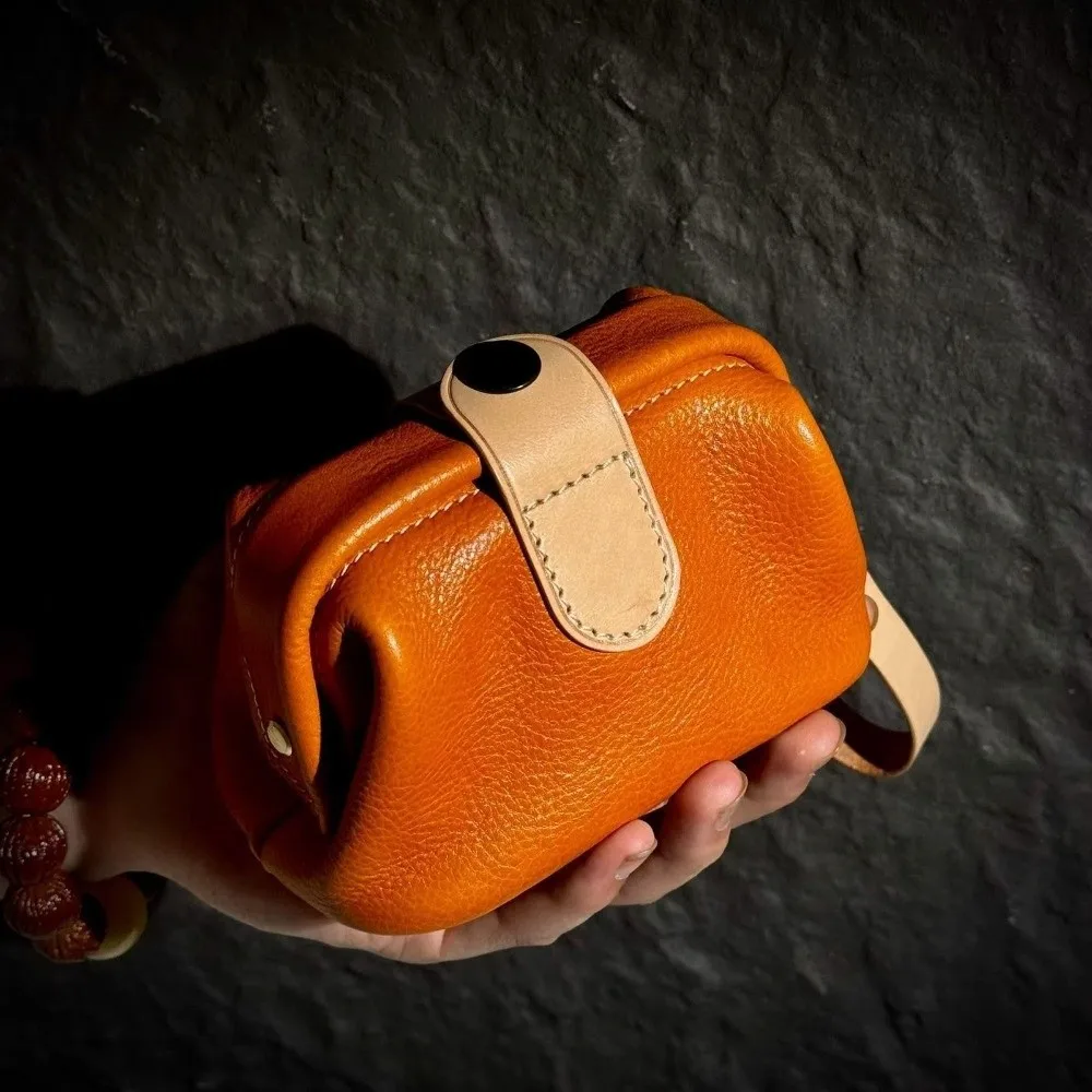 Practical Snap Closure Coin Purse Solid Color Wrist Strap Card Holder Wallet Business PU Leather Wallet Commute