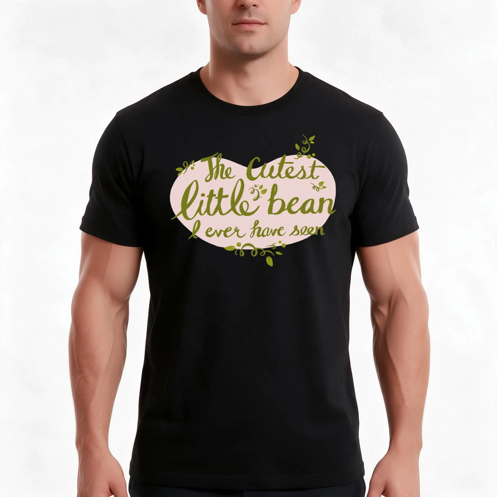 The Cutest Little Bean I Ever Have Seen T-Shirt, Summer Casual Cotton Tee, Oversized Streetwear Tops, Vintage Graphic Print