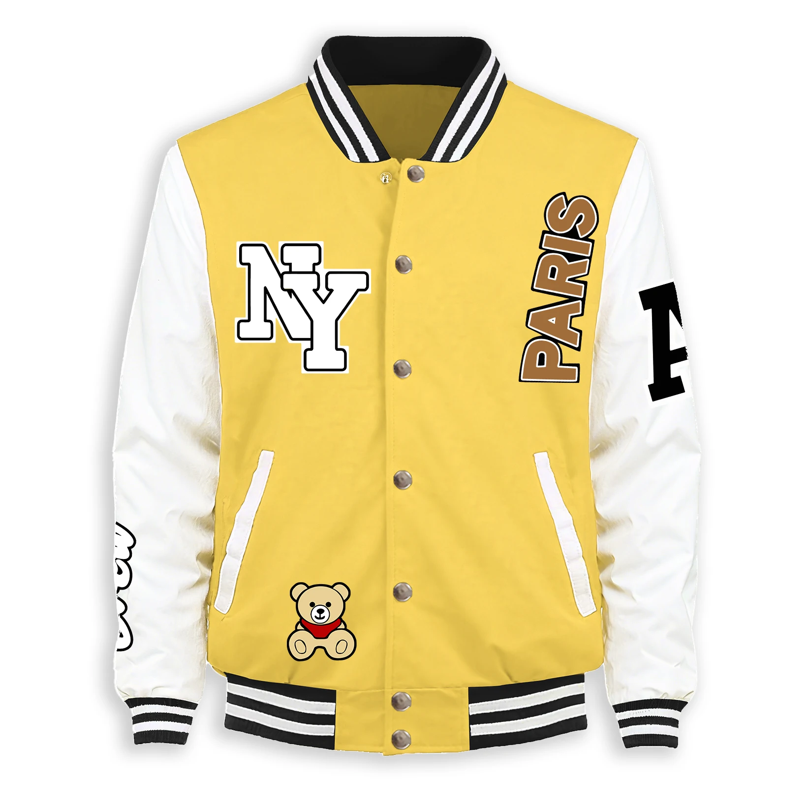 

Мужская уличная модная бейсбольная куртка New York Paris Are Both Dream Cities, свободное пальто, флисовая одежда унисекс в стиле ретро, американская одежда