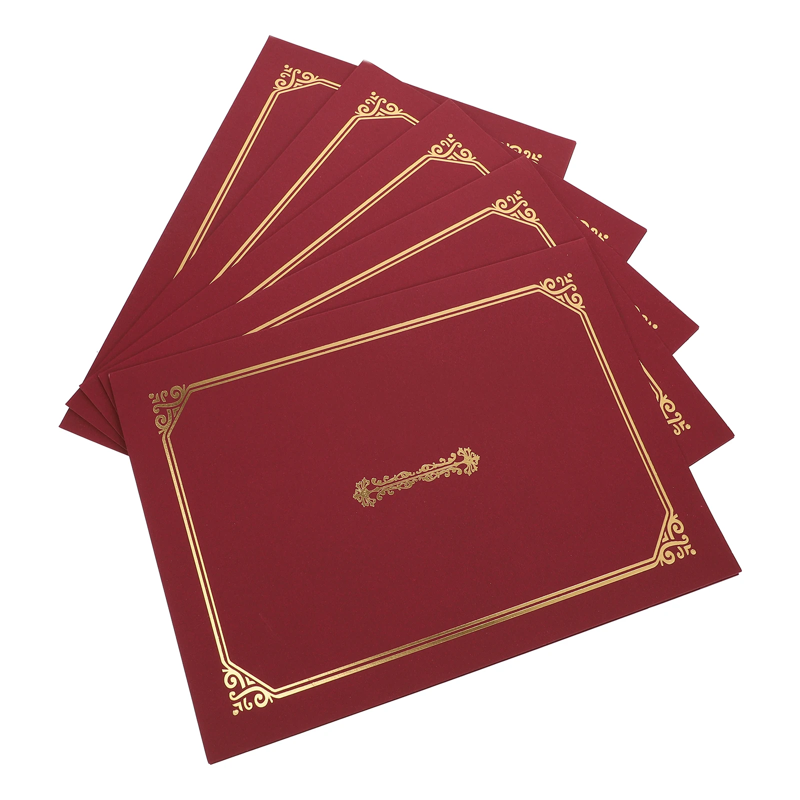 5 pcs Certificate Foil Border Masters Degree Diploma Frame Education Certificates Holder Graduation Paper Shells