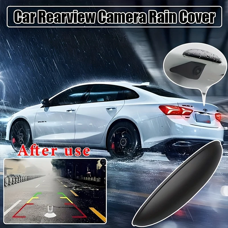 New Car Rear Camera Rain Cover ABS Waterproof Rear View Car Camera Shield Protective Sticker Car Reverse Camera Rain Shade Cover