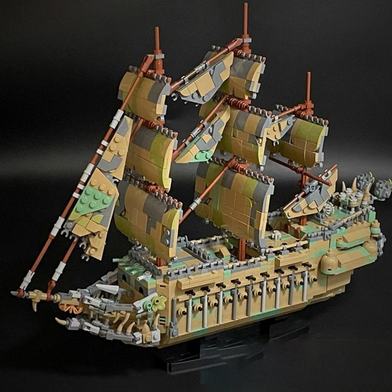 منتج جديد رائع MOC اللبنات مشهد الفيلم نموذج القراصنة السفينة التكنولوجيا وحدات لعبة أطفال هدية لتقوم بها بنفسك مجموعة التجميع