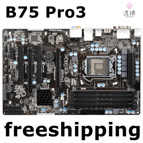 For Asrock B75 Pro3 Motherboard 32GB 2*PCI LGA 1155 I3 I5 I7 CPU DDR3 ATX B75 Mainboard 100% Tested Fully Work