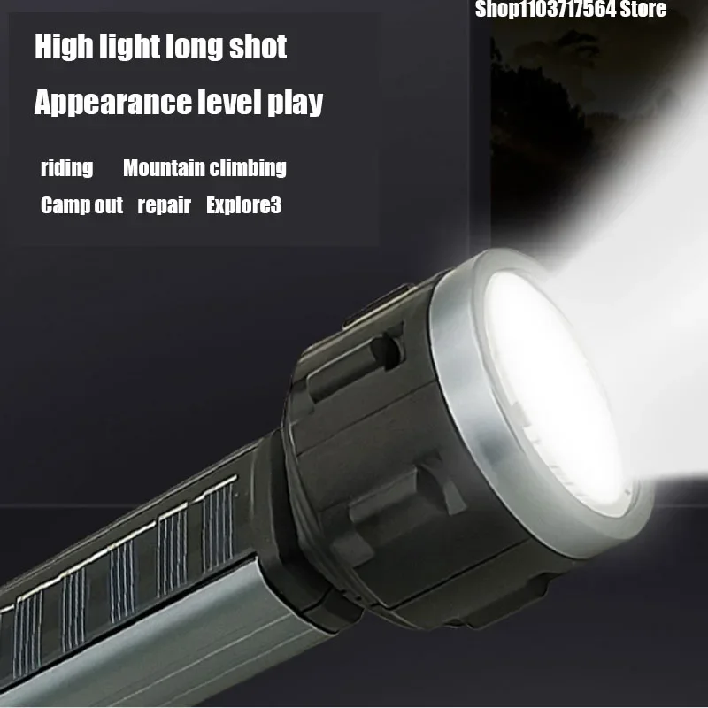 

Powerful LED Flashlight Usb Rechargeable Portable Torch Built-in Battery 5 Mode Lighting Outdoor Emergency Camping Lantern