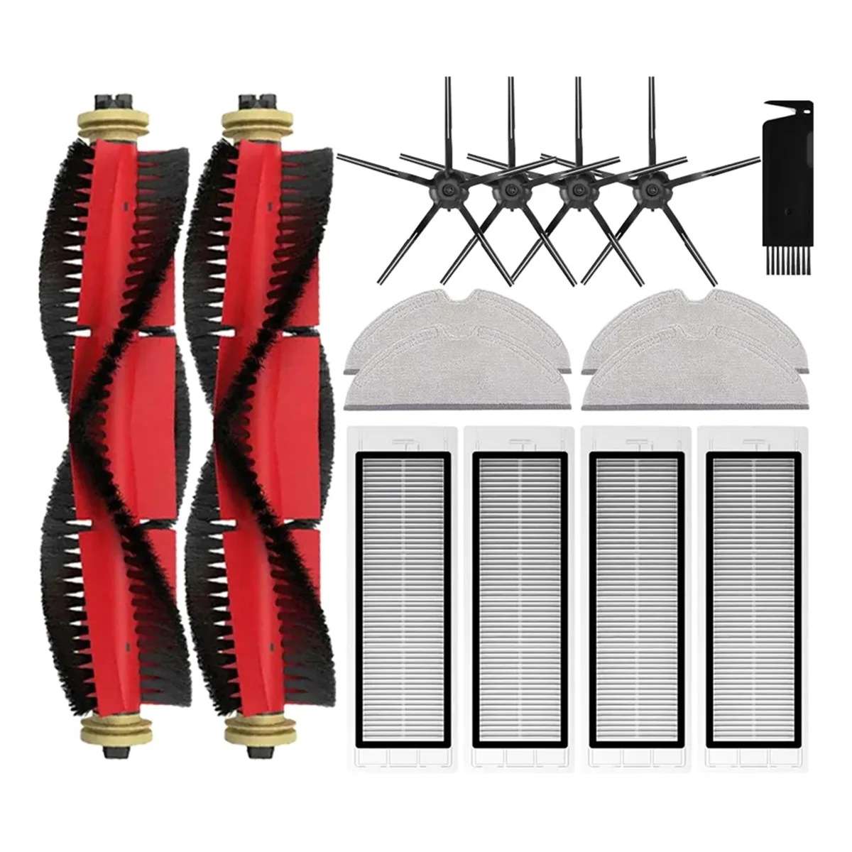 Untuk S5 S50 S55 S502-02 S5 Max S6 MaxV S6 Pure E4 E5 suku cadang sisi utama sikat Hepa Filter pel