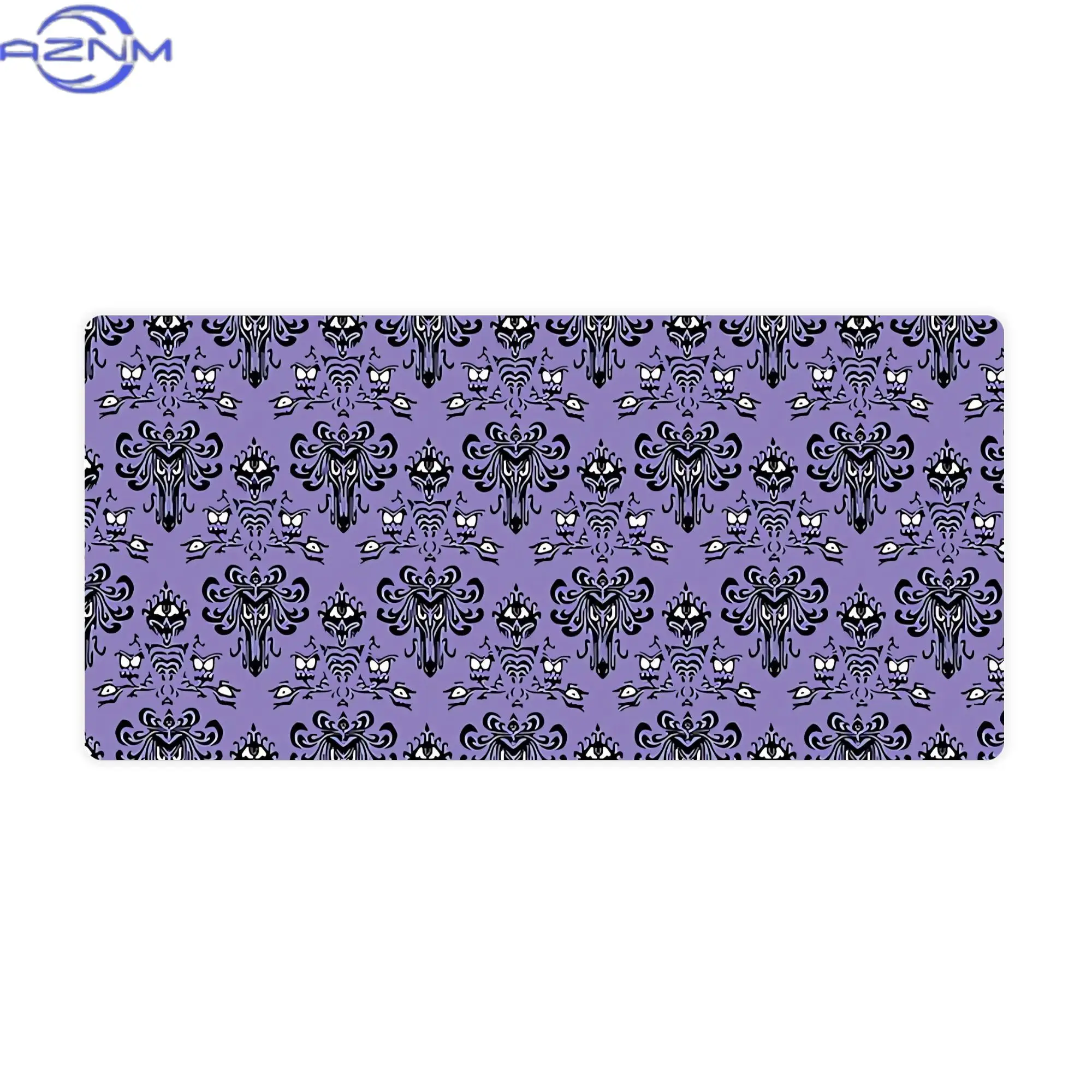 Haunted Mansion Wallpaper Purple Desk Mats Bright Patterned Desk Mat for Creative Craft Tables or DIY Corners Bring Color and Fu