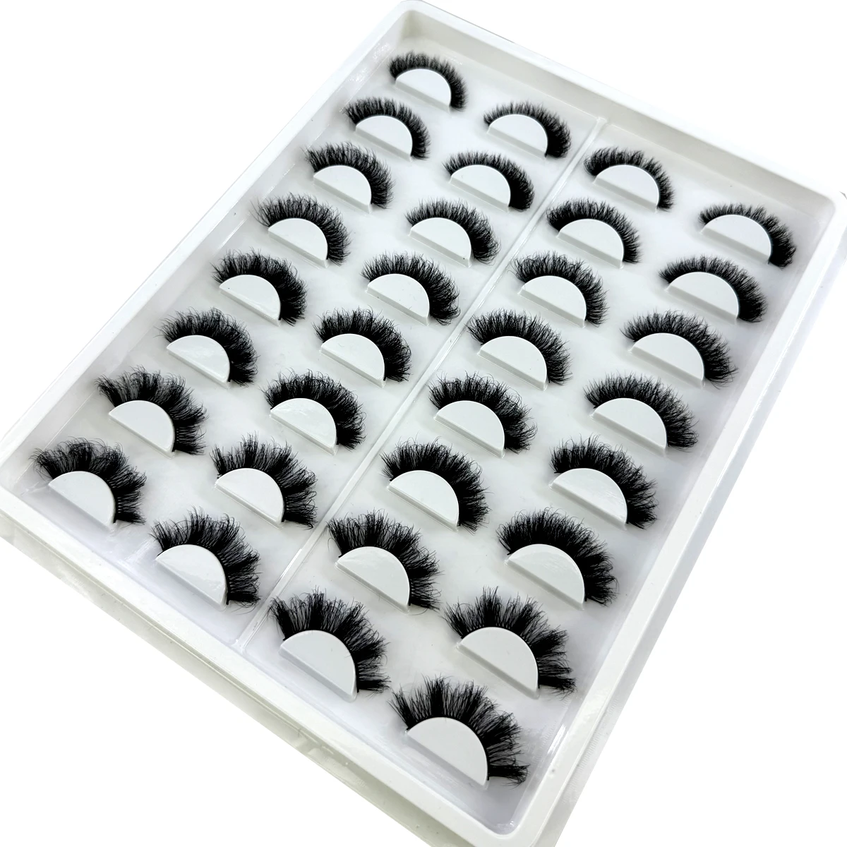 HBZGTLAD False Eyelashes mix 16 pairs Eyelashes 6D Mink Lashes Faux Mink Fluffy Lash Soft Full Thick Wispy Eyelashes Extension