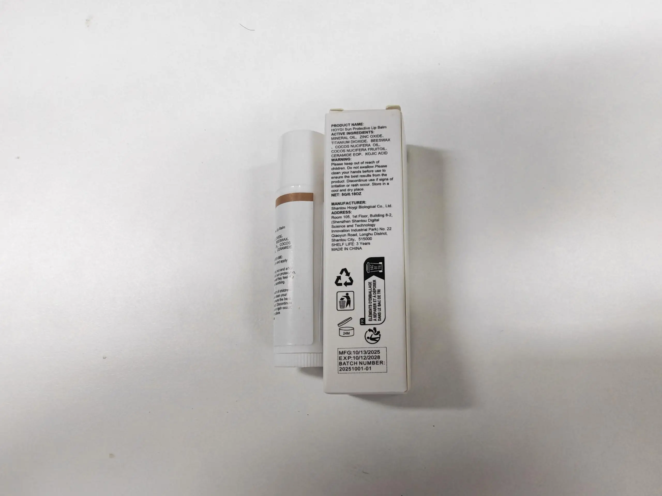 Hoygi SPF50 Sonnenschutz-Lippenbalsam mit Kojisäure-Ceramiden, feuchtigkeitsspendende, feuchtigkeitsspendende Lippenpflege für weiche, glatte Lippen, täglichen Gebrauch