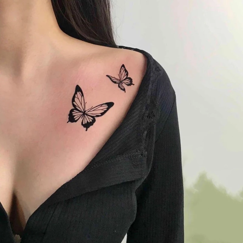 1 Sheet ButterflyTattoo Sticker Waterproof Lasting Temporary Tattoo
