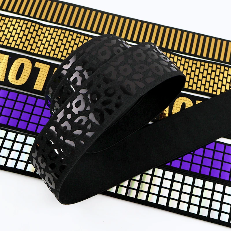 2/5 Yards 15–50 mm reflektierendes elastisches Band zum Nähen von Kleidungsstücken, Hosen, Bund, Gummibändern, Stretch-Gurtband, DIY-Zubehör