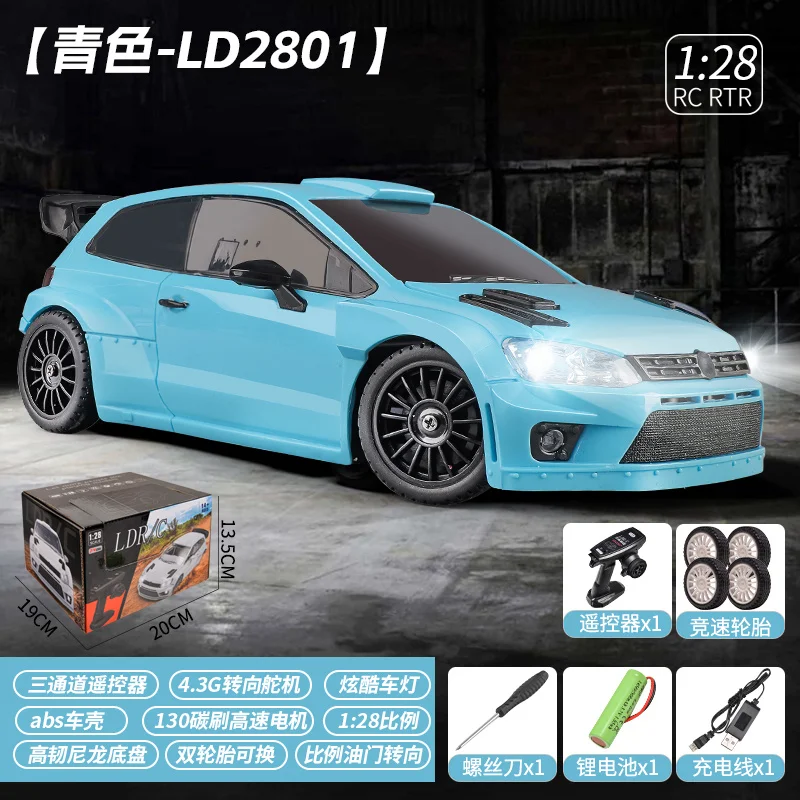 Ld2801 Rc Drift Car 1:28 Coches De Carreras 2,4g Radio Control 4wd VehíCulo De Motor De Alta Velocidad Modelo Coches De Juguete