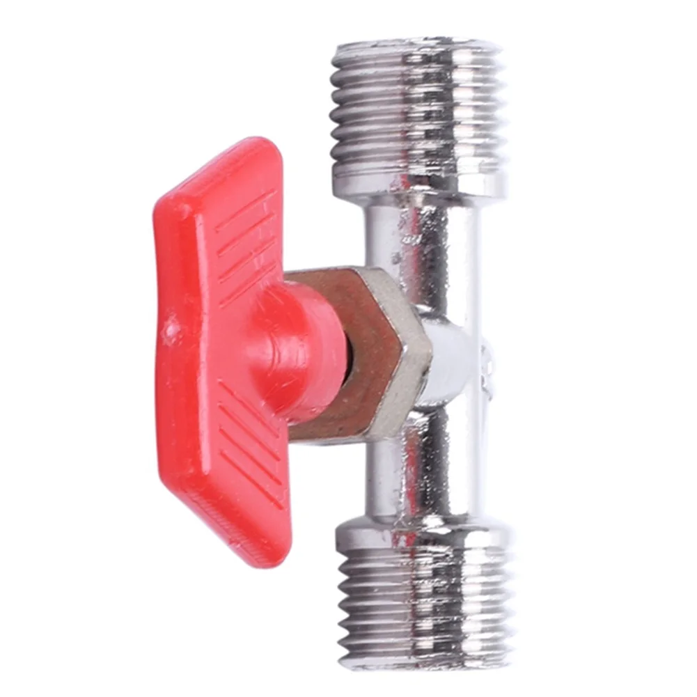 Male Thread Gas Valve Switch Air Compressor Replacement Silver Tone T Shape Tools 1/4in X 1/4in BSPT Brand New