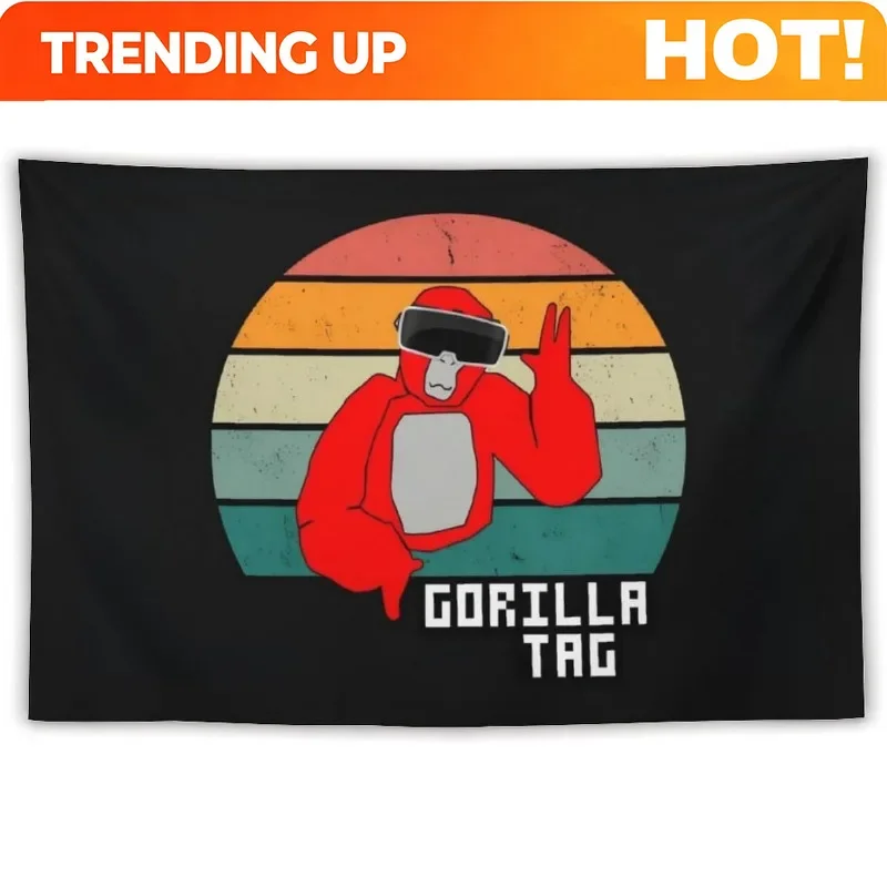 Customization 1 Stück Gorilla Tag Wandteppich Banner Poster, Lustige Gaming Wandkunst Für Schlafzimmer, Studentenwohnheim, Heimd