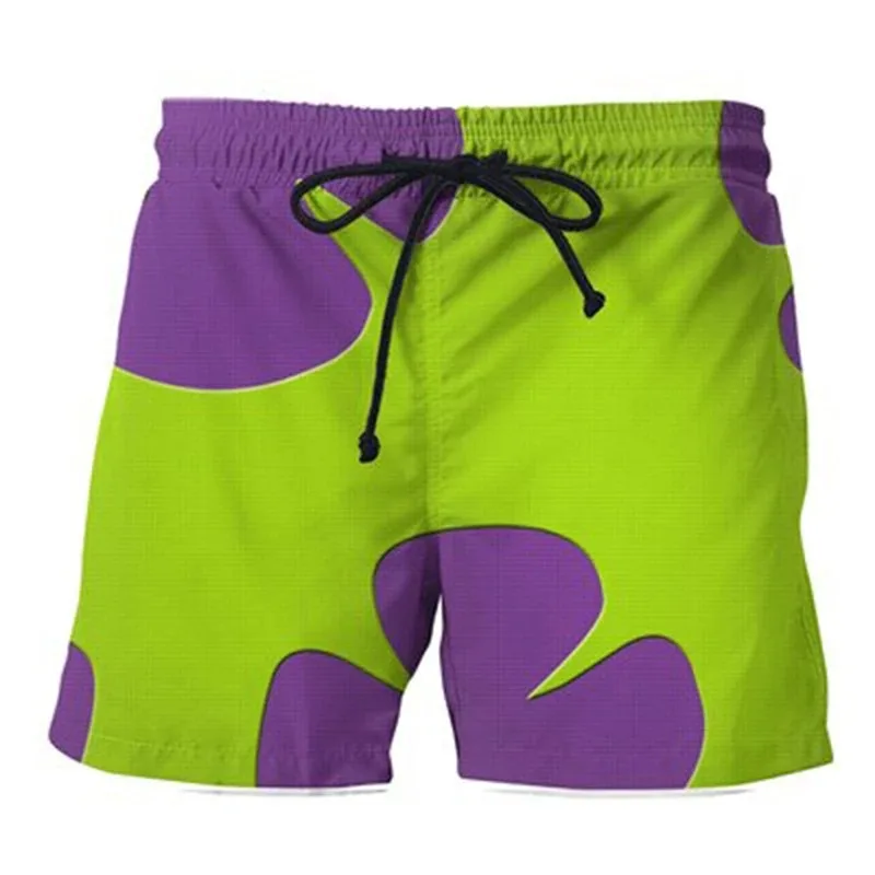 2024 Summer Fashion Men\'s Swimwear Shorts Print Beach wear Men Women Breathable Sport Short Drawstring Trunk Quick Dry Shorts