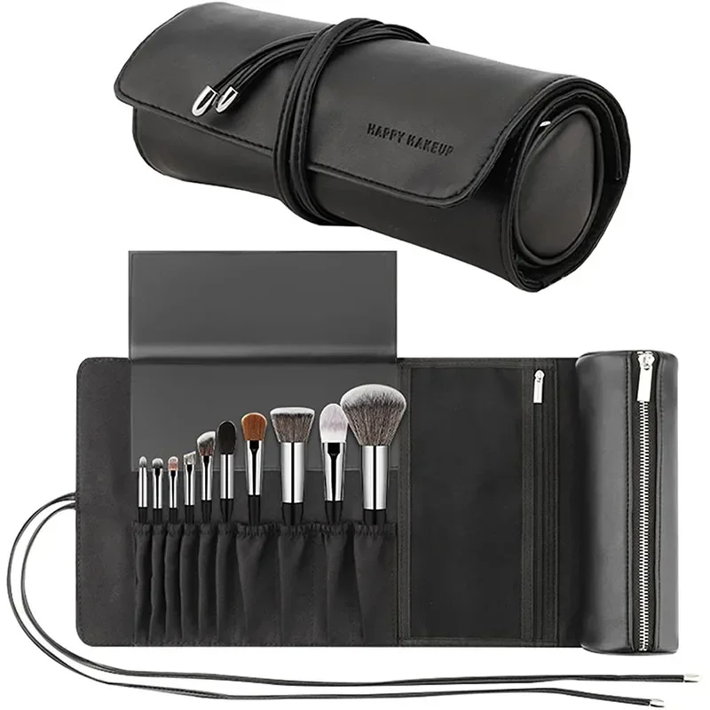 

Women's Makeup Brush Bag Rolling Cosmetic Brushes Protector Leather Case Beauty Tools Pouch Holder Storage Organizer Gift