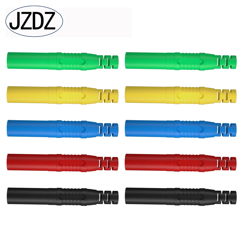 JZDZ 10pcs 4mm Safety Shrouded Banana Plug Solder In Line DIY Assembly Test Leads Electrical Connectors J.10041