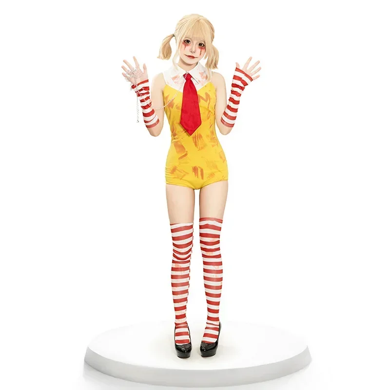Cosplay2025 Combinaison rayée jaune fiber pour فام، ملحقات أداء sur scène، ensemble de vêtements، كوسبلاي دي هال