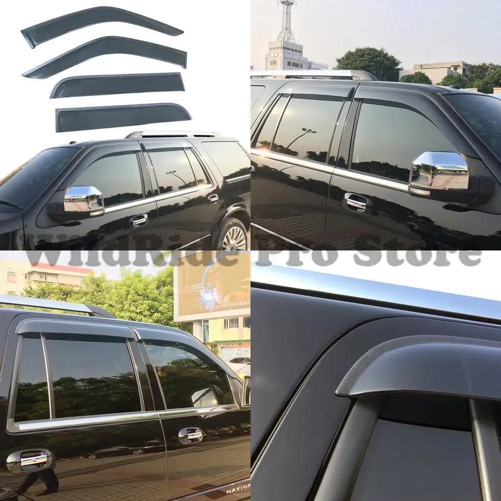 

1 set Molded Rain Visors for 2003-2017 Lincoln Navigator Side Window Deflectors Lincoln Navigator Accessories