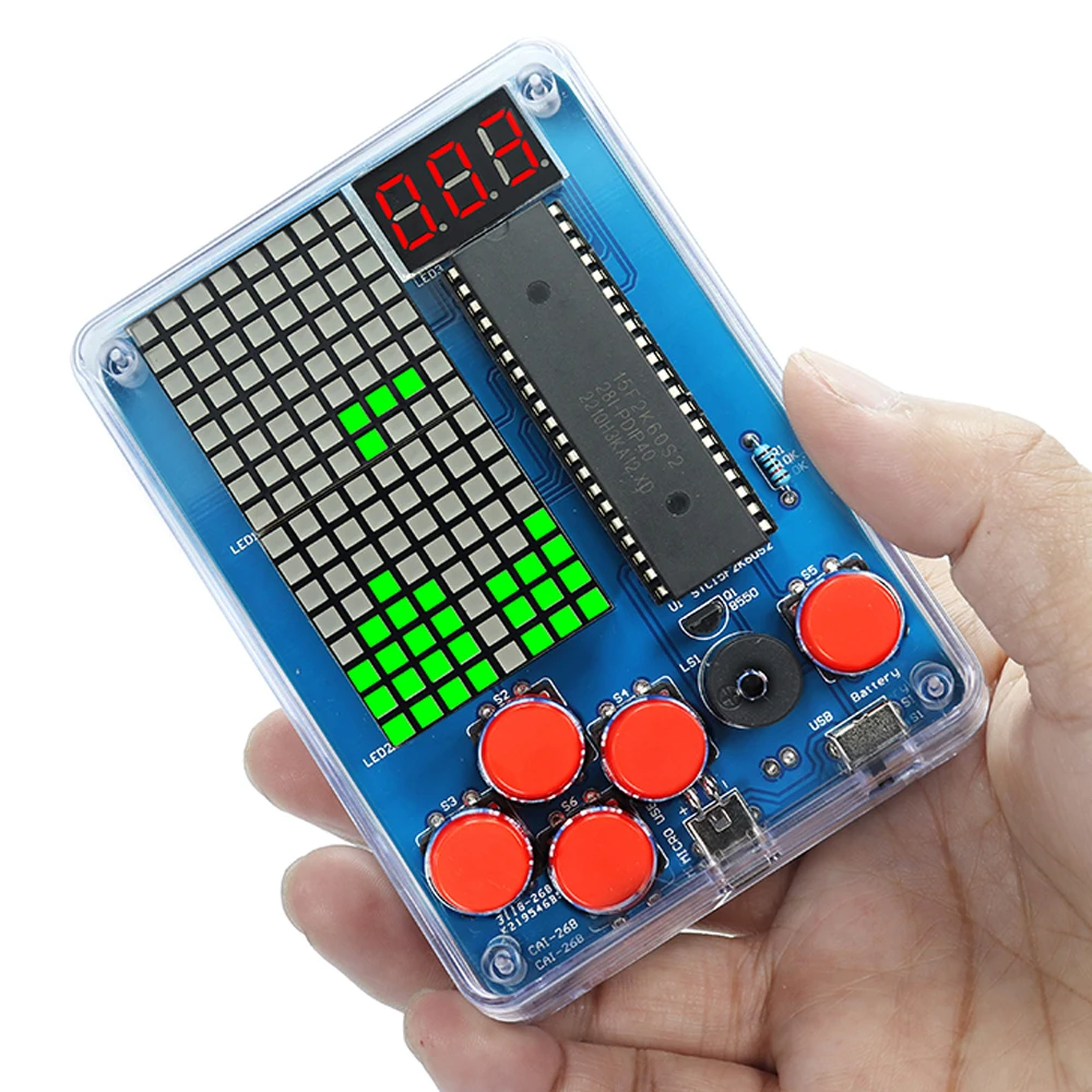 ピクセルゲーム機,子供向け,DIY 51,シングルチップ,クラシックはんだ付け機セット,マシンキット