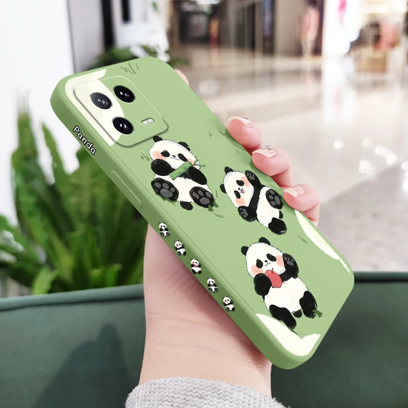Grass Panda Phone Case For Xiaomi Mi 15 14 13 13T 12 12X 12T 12S 11 11T 10 10T 9 9T Pro Lite Liquid Silicone Cover image 5