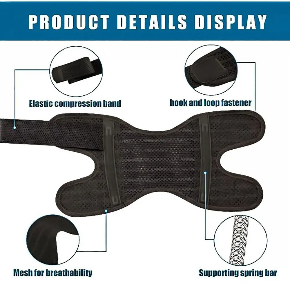 

1PCS Compression Knee Pad Adjustable Professional Knee Support with Side Stabilizers Breathable Knee Brace