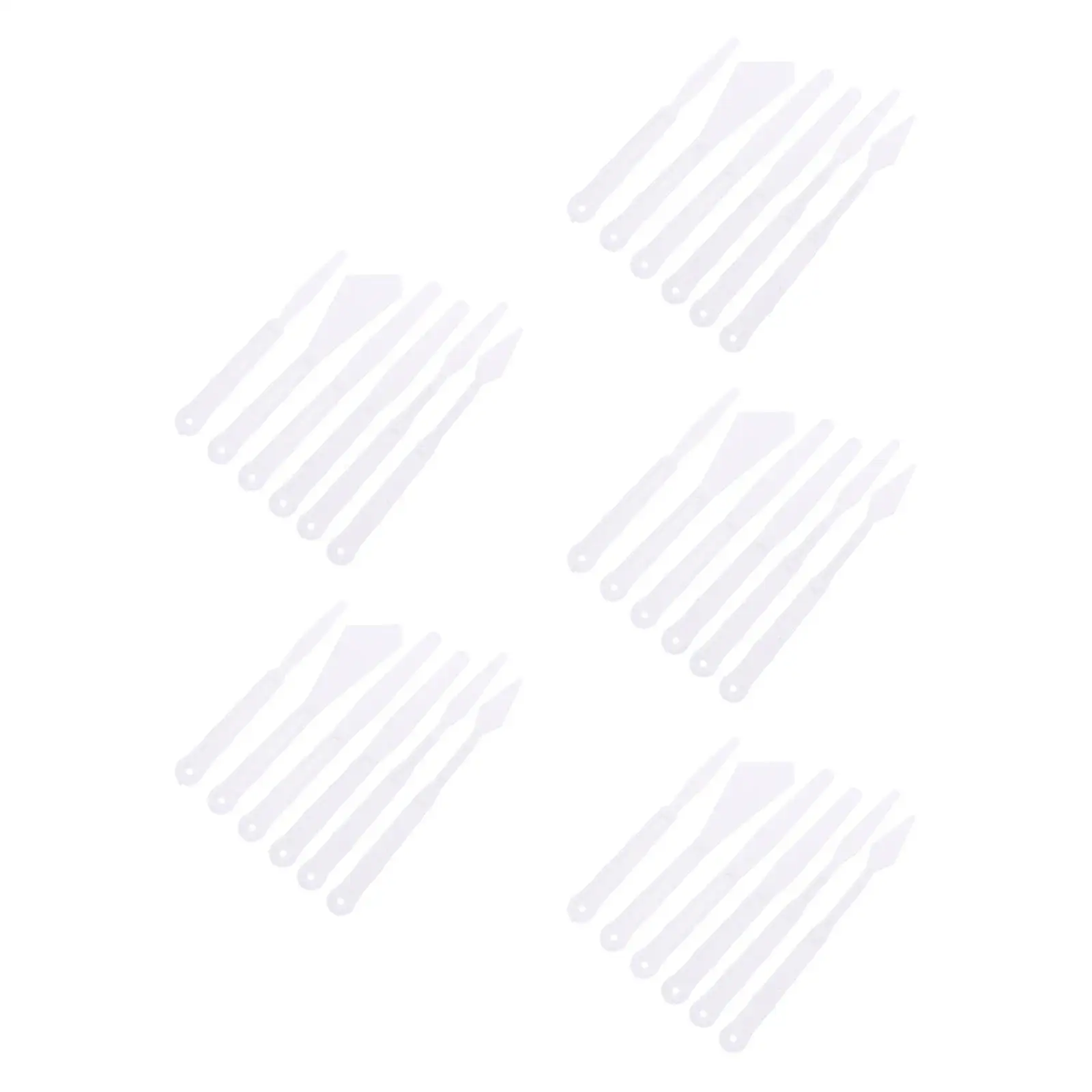 

30 Pcs Painting Scrapers Spatula Knives for Canvas Palette Smooth Handle Ceramic Pottery Modeling Fabric Wall Decoration