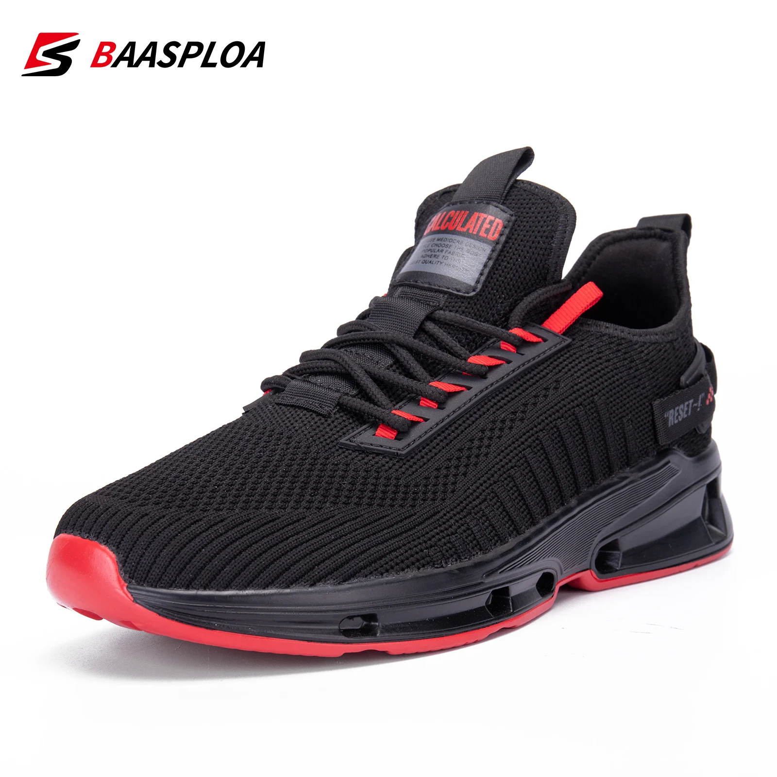 New Baasploa Men Shoes Casual  Sneakers Lightweight Breathable  Running Shoes Anti-slip Shock-absorbing Male Walking Tenis Shoes