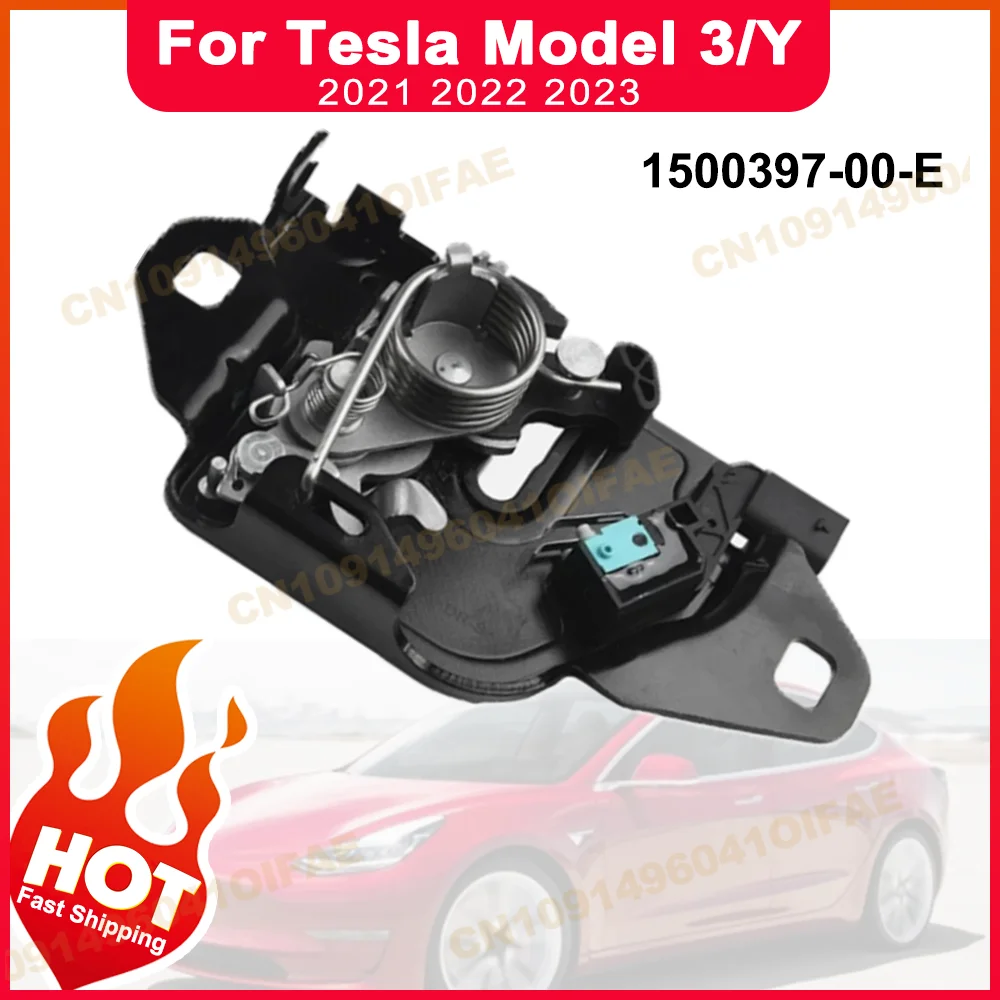 Hood Lock Latch Assembly 1500397-00-E For Tesla Model 3 Y 2021-2025 2026 Front Hood Release Lock Actuator Frunk Replacement Part