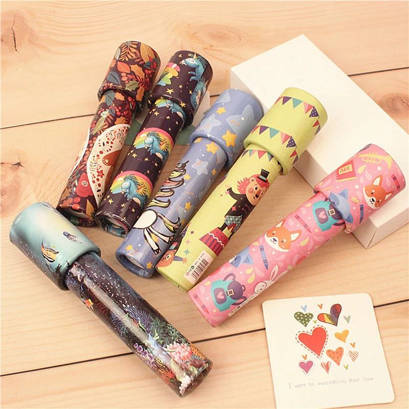 '1Pc Rotating Kaleidoscope Classic Nostalgic Child Science Experiment Toy Parent-child Kid Educational Toy Magical Change Gift