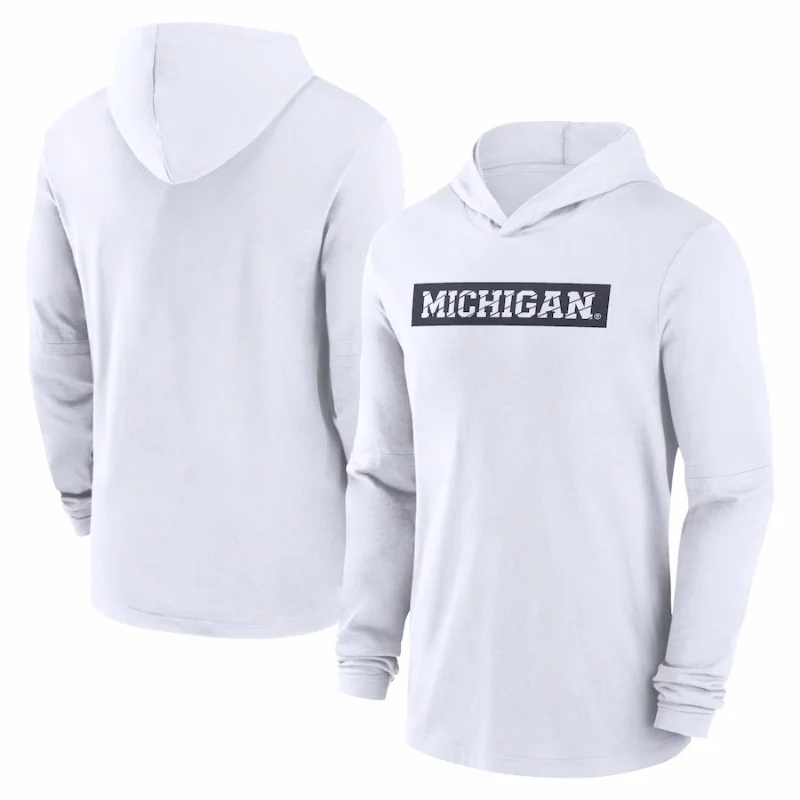 2024 Autumn Oversize Unisex Sport Loose All Cotton MICHIGAN Printed Hoodie Long Sleeve Hoodie Luxury Brand Fashion New Tees