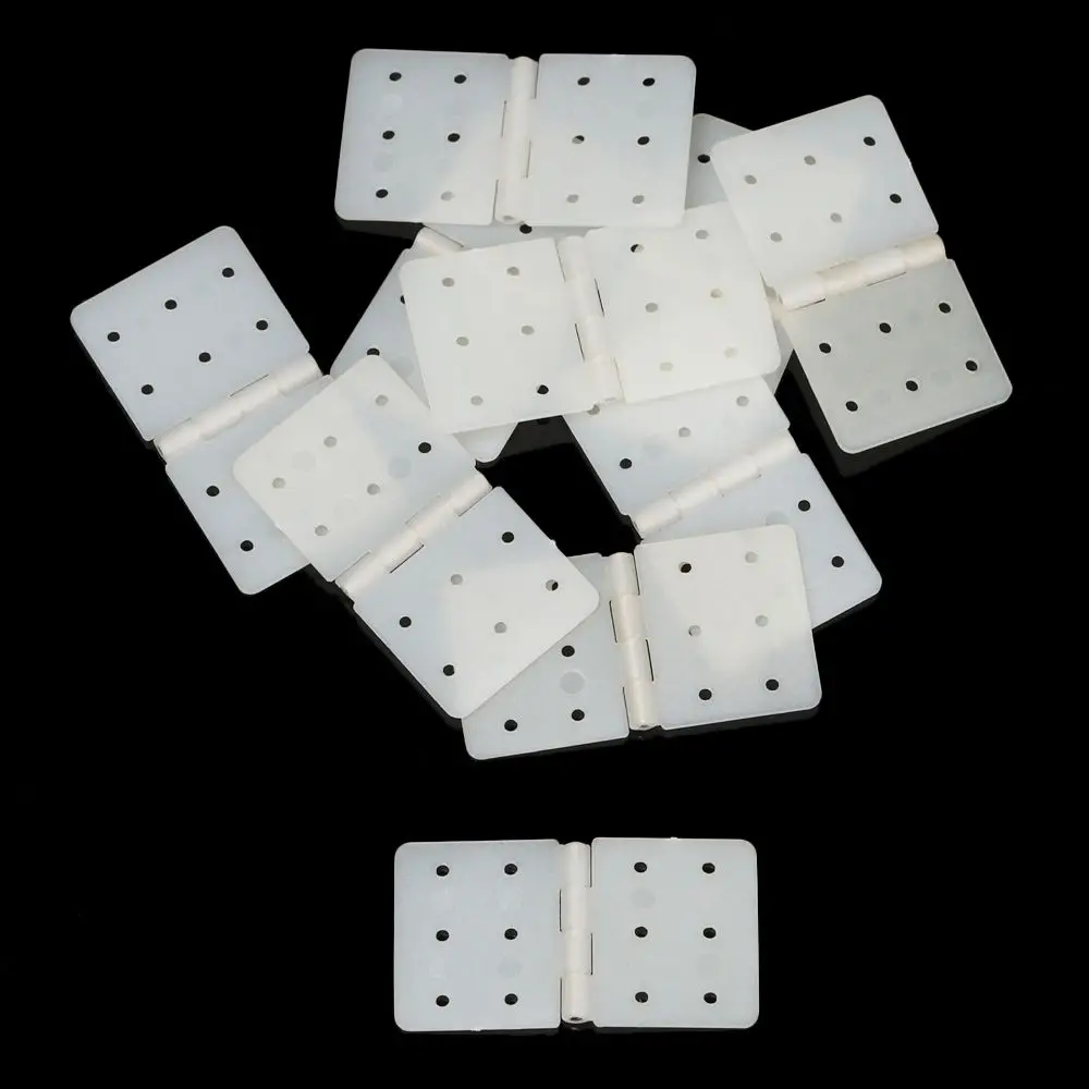 10pcs White Accessories DIY Aeromodelling Model Nylon & Pinned Hinge RC Airplanes Parts Airplane Aileron Connection