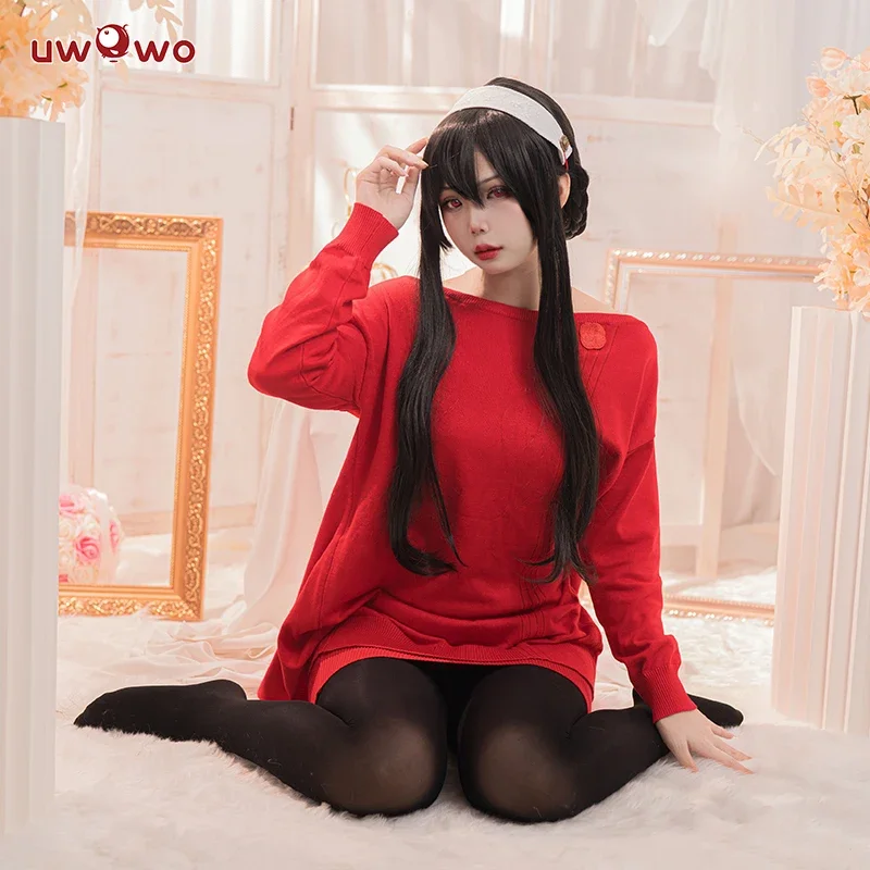 IN STOCK Yor Forgerr Cosplay  Anime Winter Sweater Yor Forgerr Dress Cosplay Outfit Halloween Costumes Casual Red Sweater